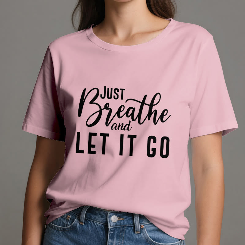 Olivenorma "JUST BREATHE AND LET IT GO" Spirituelles T-Shirt - image 15