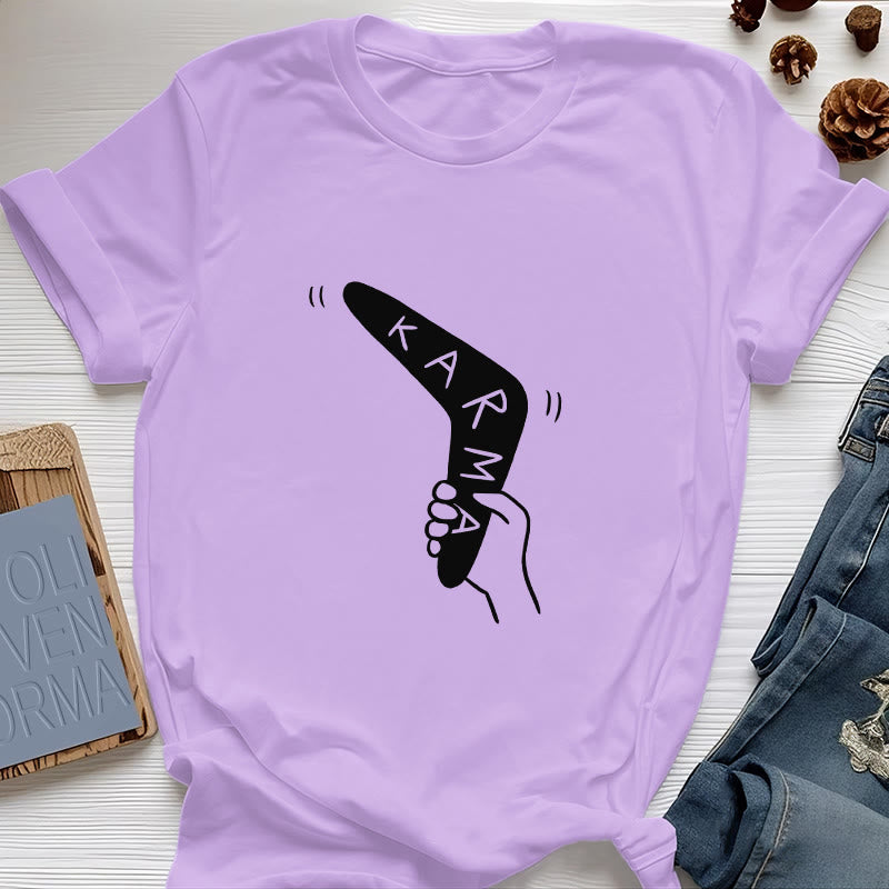 Olivenorma "KARMA" Lustiges Yoga-Workout-Fitness-T-Shirt - Lila - 2XL - image 16