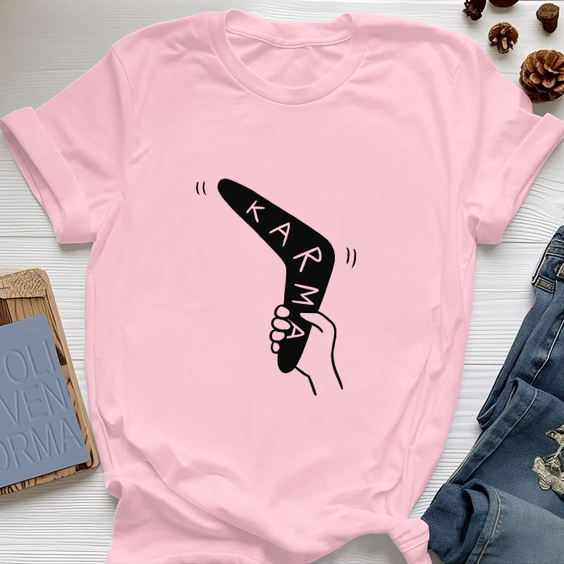 Olivenorma "KARMA" Lustiges Yoga-Workout-Fitness-T-Shirt - Rosa - 2XL - image 14