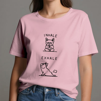 Olivenorma Bulldog "INHALE & EXHALE" Lustiges spirituelles T-Shirt - image 15