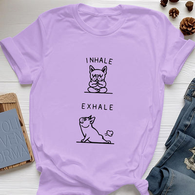 Olivenorma Bulldog "INHALE & EXHALE" Lustiges spirituelles T-Shirt - Lila - 2XL - image 16