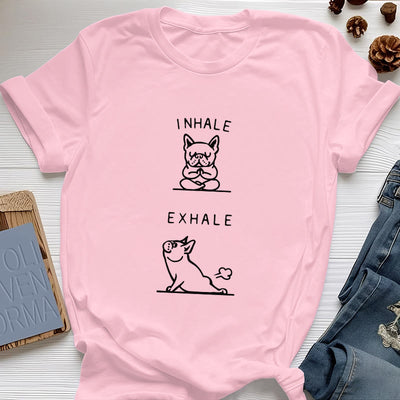 Olivenorma Bulldog "INHALE & EXHALE" Lustiges spirituelles T-Shirt - Rosa - 2XL - image 14