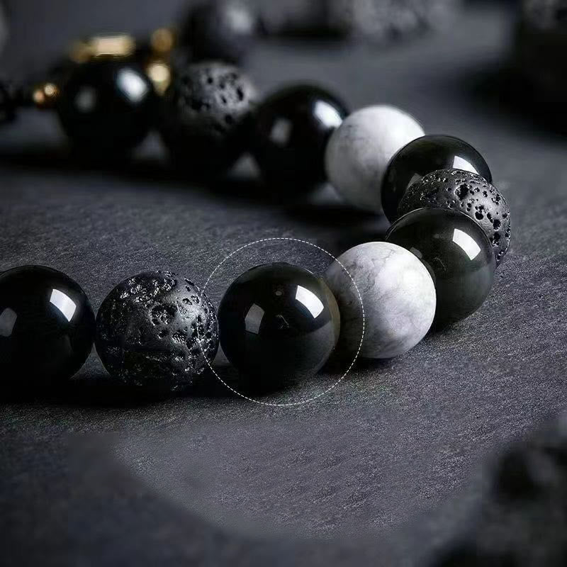Olivenorma „Dreamlike Night“ Lavastein verstellbares geflochtenes Armband - image 4
