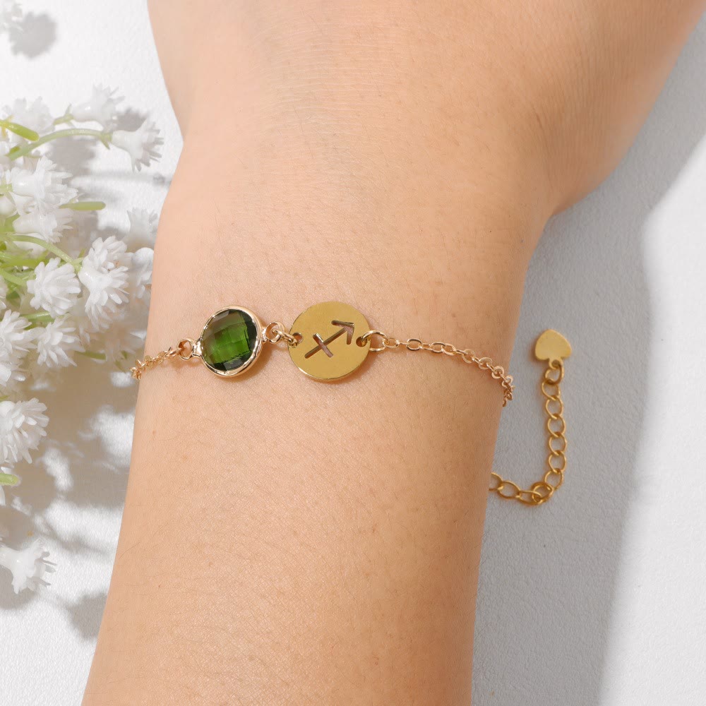 Olivenorma Verstellbares Armband mit 12 Sternbildern und Geburtssteinen - image 2