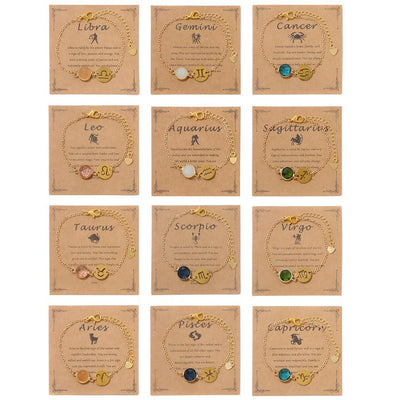 Olivenorma Verstellbares Armband mit 12 Sternbildern und Geburtssteinen - image 16