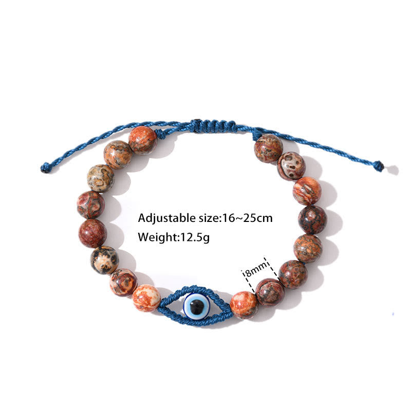 Olivenorma Böser Blick, Glücks- und Schutzkristall-Armband, geflochten - image 3