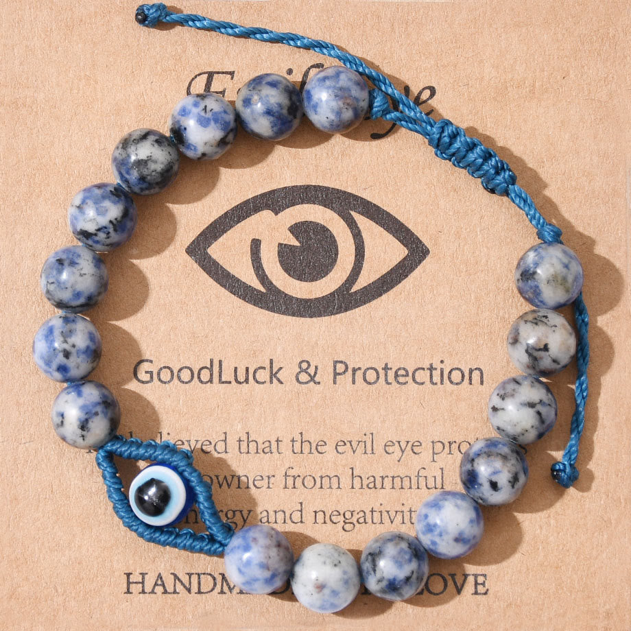Olivenorma Böser Blick, Glücks- und Schutzkristall-Armband, geflochten - Sodalith - image 8