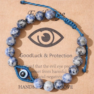 Olivenorma Böser Blick, Glücks- und Schutzkristall-Armband, geflochten - Sodalith - image 8