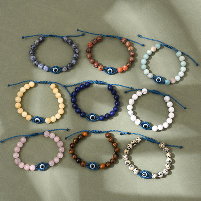 Olivenorma Böser Blick, Glücks- und Schutzkristall-Armband, geflochten - image 19