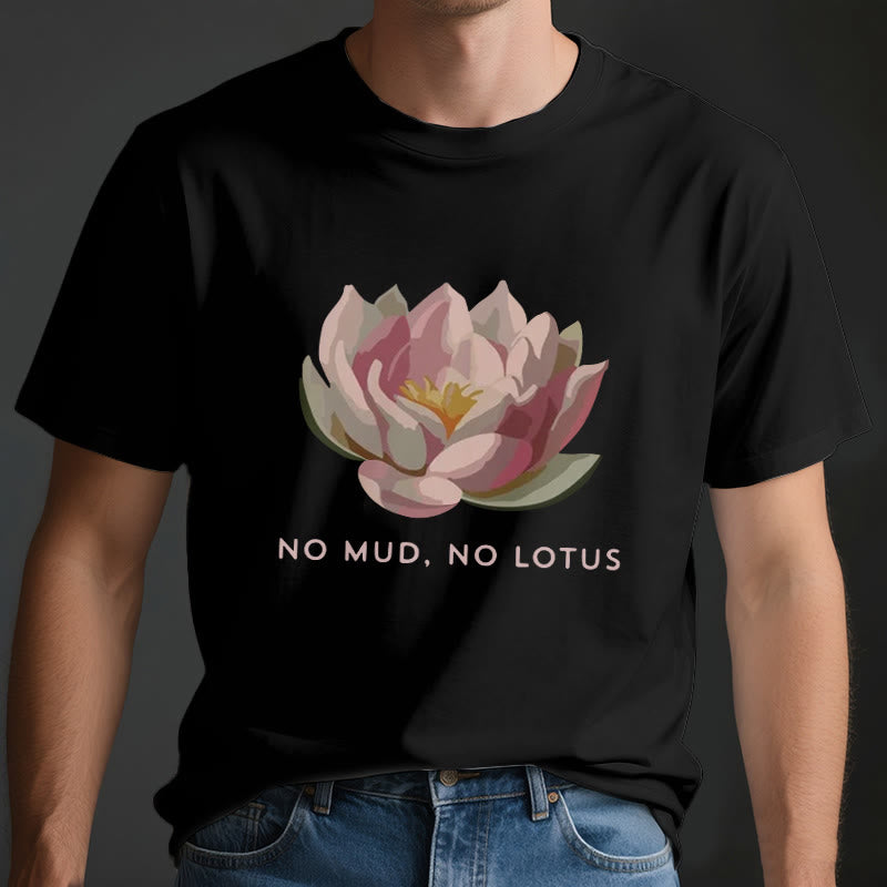 Olivenorma "KEIN SCHLAMM, KEIN LOTUS" Yoga-T-Shirt aus Baumwolle - image 4