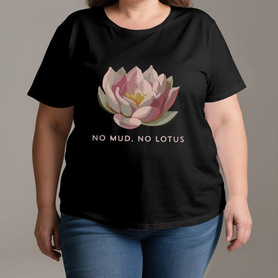 Olivenorma "KEIN SCHLAMM, KEIN LOTUS" Yoga-T-Shirt aus Baumwolle - image 3