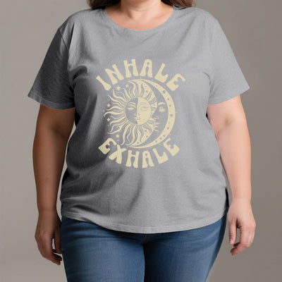 Olivenorma "INHALE EXHALE" Sonne & Mond Spirituelles T-Shirt - image 3