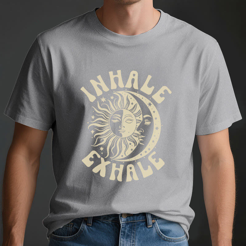 Olivenorma "INHALE EXHALE" Sonne & Mond Spirituelles T-Shirt - image 4