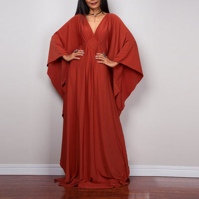 Olivenorma Strand-Sonnenschutzhemd, gewebtes Design, Kaftan-Kleid