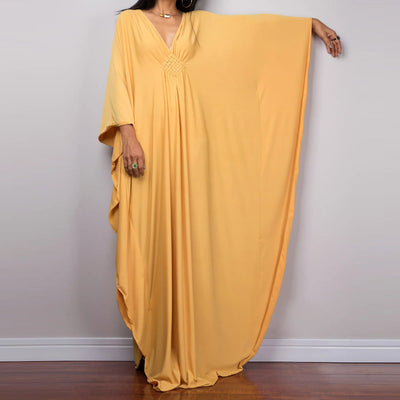 Olivenorma Strand-Sonnenschutzhemd, gewebtes Design, Kaftan-Kleid