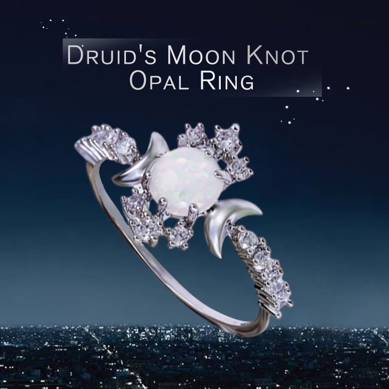 Olivenorma Druid's Mondknoten-Opalring - image 3
