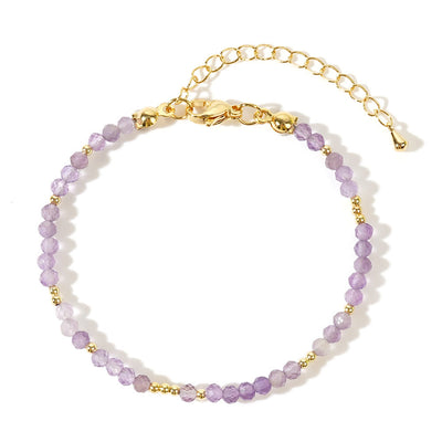 Olivenorma Mini-Facted Beads Natur-Edelstein Verstellbares Armband - image 4