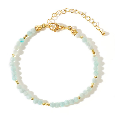 Olivenorma Mini-Facted Beads Natur-Edelstein Verstellbares Armband - image 11