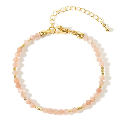 Olivenorma Mini-Facted Beads Natur-Edelstein Verstellbares Armband - image 20