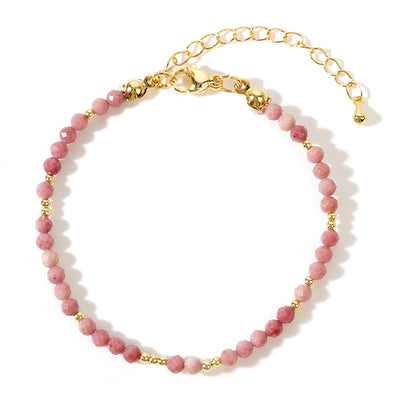 Olivenorma Mini-Facted Beads Natur-Edelstein Verstellbares Armband - image 17
