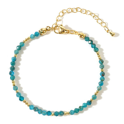 Olivenorma Mini-Facted Beads Natur-Edelstein Verstellbares Armband - image 14
