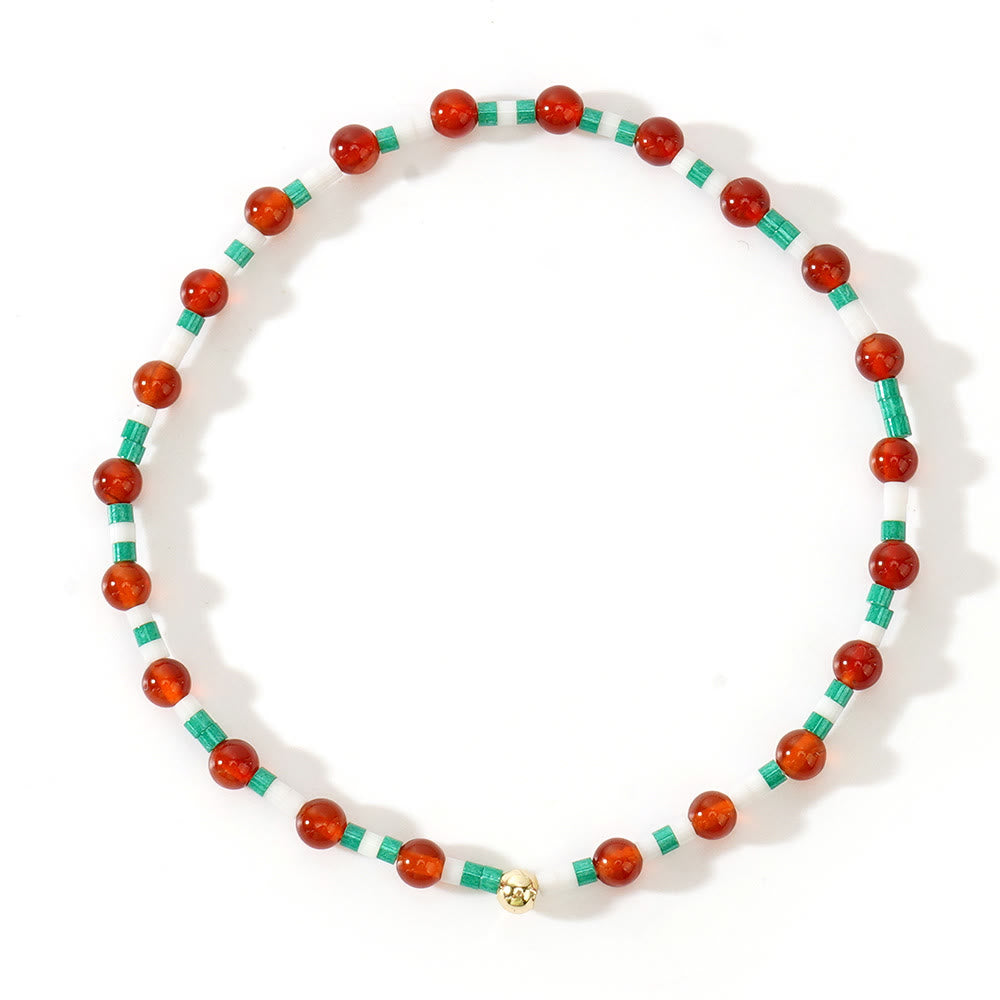 Olivenorma Mini-Perlen Edelstein Stretch Elastisches Armband - image 10