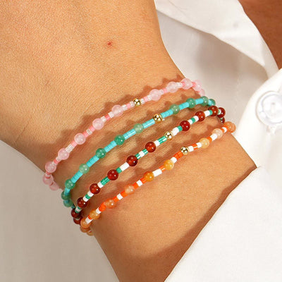 Olivenorma Mini-Perlen Edelstein Stretch Elastisches Armband - image 15
