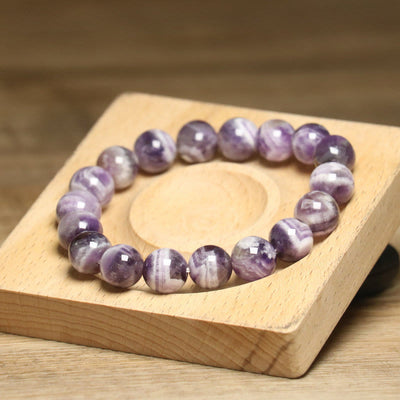 Olivenorma 10 mm Fantasy Amethyst verstellbares elastisches Armband - image 4