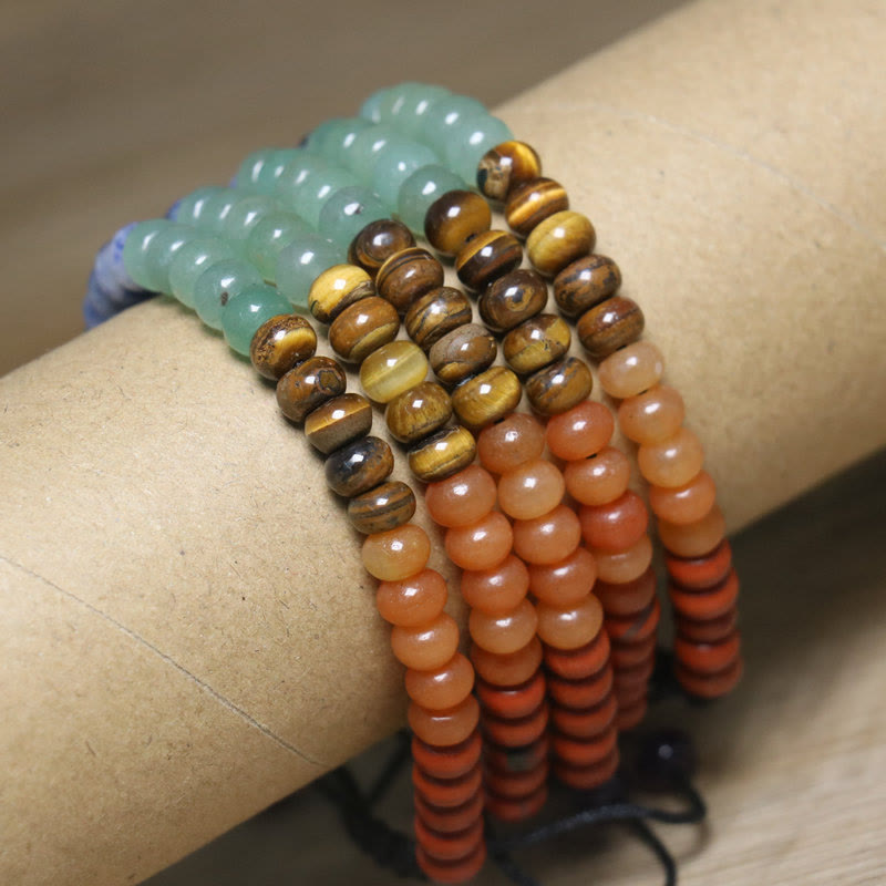 Olivenorma Verstellbares geflochtenes Armband mit natürlichem Kristall-Chakra-Stein - image 3