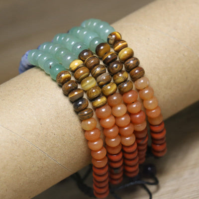 Olivenorma Verstellbares geflochtenes Armband mit natürlichem Kristall-Chakra-Stein - image 3