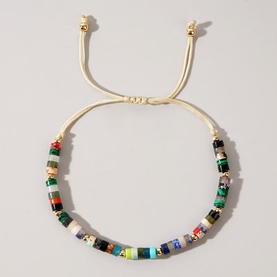 Olivenorma 3 mm Mini-Edelsteine, Naturkristall, verstellbares Perlenarmband - Verschiedene Edelsteine - image 12