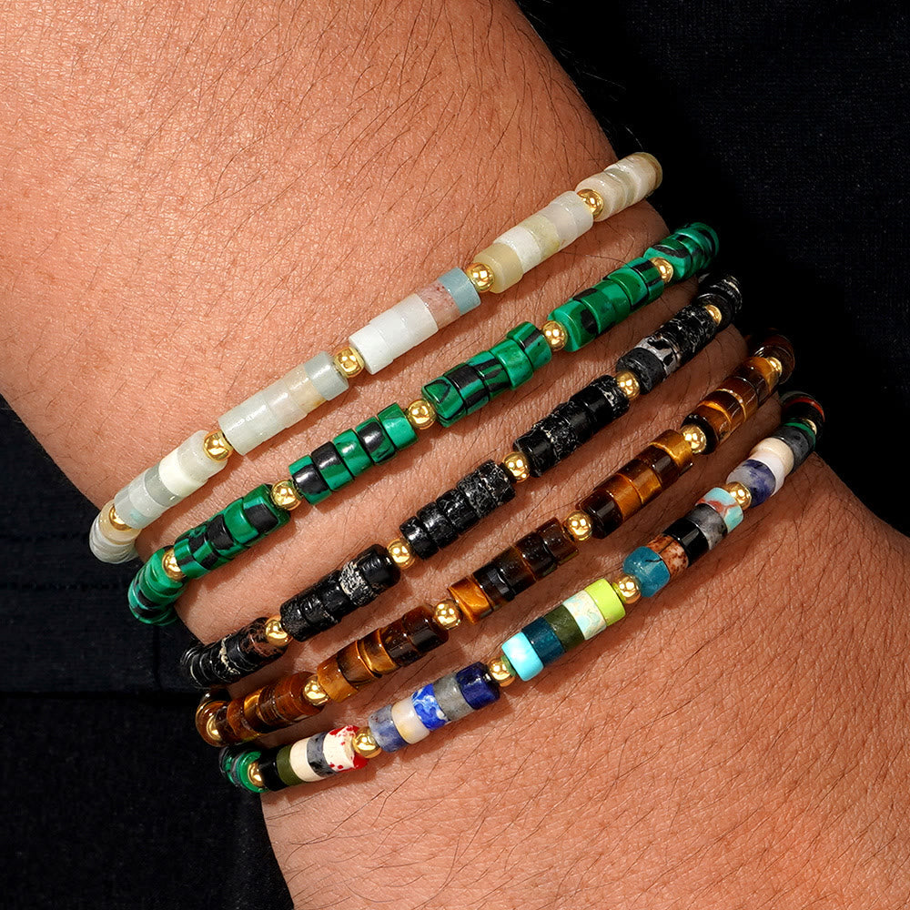 Olivenorma 3 mm Mini-Edelsteine, Naturkristall, verstellbares Perlenarmband - image 14