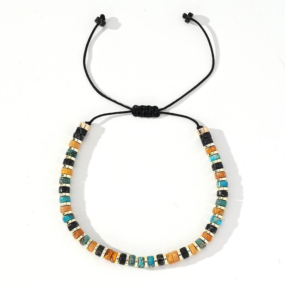 Olivenorma Mini-Perlenarmband mit Hämatit-Edelsteinen, trendiges Perlenarmband - Kaiserstein + Hämatit - image 12