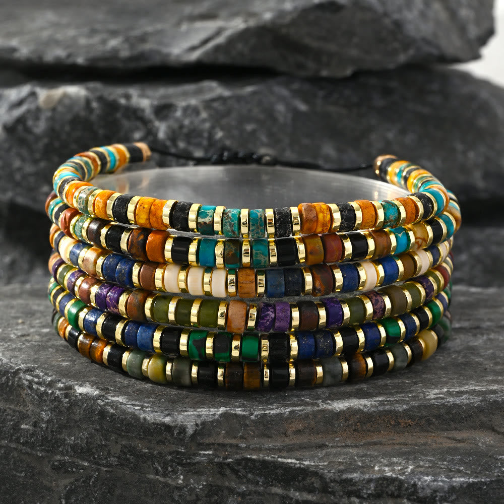 Olivenorma Mini-Perlenarmband mit Hämatit-Edelsteinen, trendiges Perlenarmband - image 1