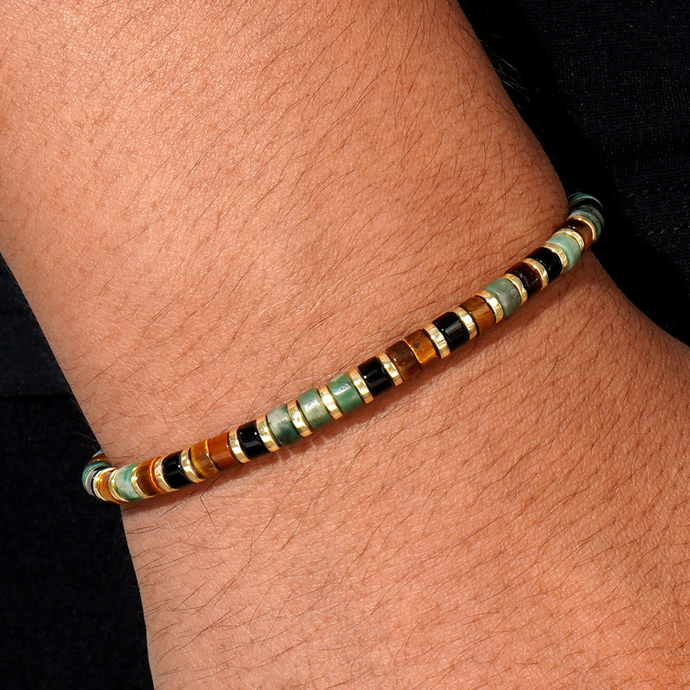 Olivenorma Mini-Perlenarmband mit Hämatit-Edelsteinen, trendiges Perlenarmband - image 18