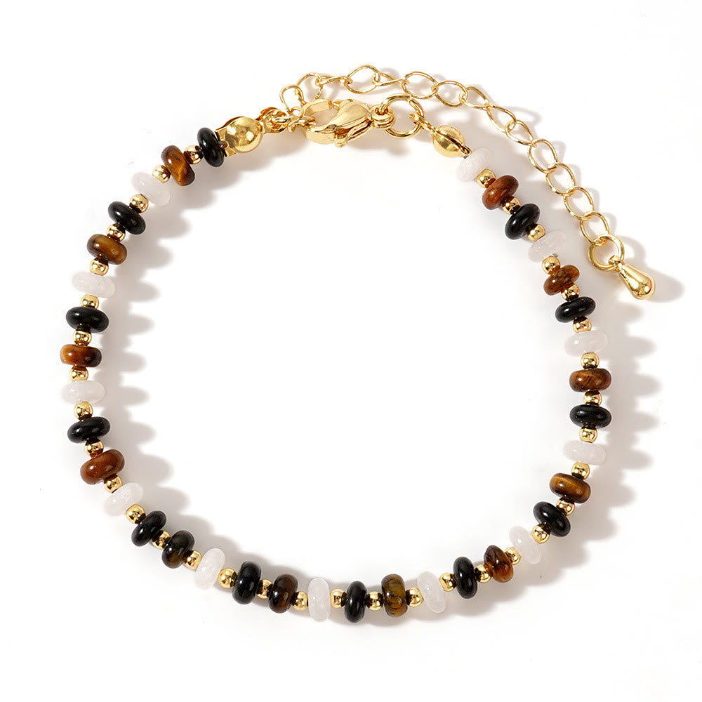 Olivenorma – Verstellbares Perlenarmband im Boho-Stil mit natürlichem Kristall - image 5