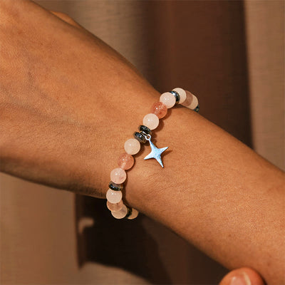 Olivenorma „Love Blooms“ Rosenquarz & Erdbeerquarz Armband