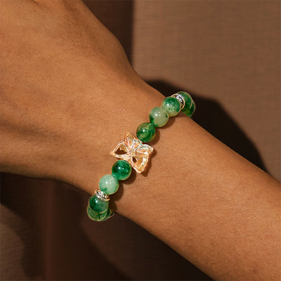 Olivenorma "Wachstum & Glück" Grünes Phantomquarz-Armband