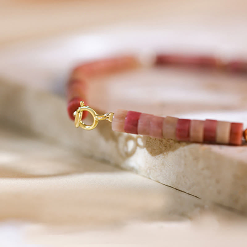 Olivenorma Armband mit Perlen aus natürlichem Rhodochrosit „Attract Love“ - image 3