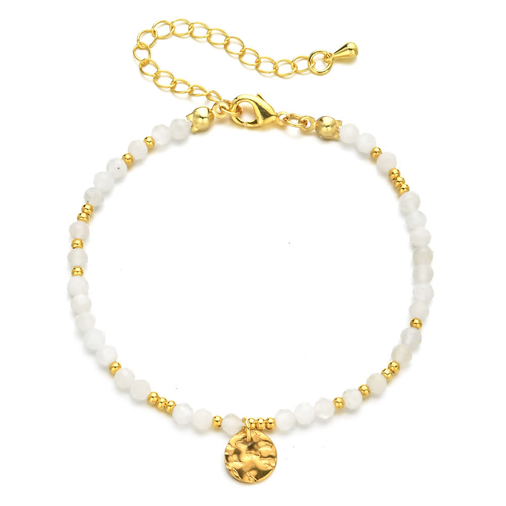 Olivenorma Fortune Biscuit Armband mit natürlichen Mini-Perlen und Edelsteinen, verstellbar - Klarer Kristall - image 7