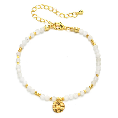 Olivenorma Fortune Biscuit Armband mit natürlichen Mini-Perlen und Edelsteinen, verstellbar - Klarer Kristall - image 7