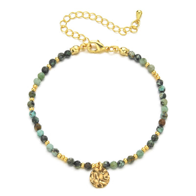 Olivenorma Fortune Biscuit Armband mit natürlichen Mini-Perlen und Edelsteinen, verstellbar - Afrikanischer Türkis - image 17