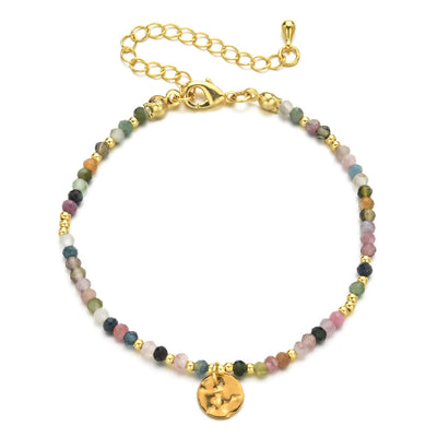 Olivenorma Fortune Biscuit Armband mit natürlichen Mini-Perlen und Edelsteinen, verstellbar - Turmalin - image 19