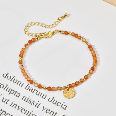 Olivenorma Fortune Biscuit Armband mit natürlichen Mini-Perlen und Edelsteinen, verstellbar - image 3
