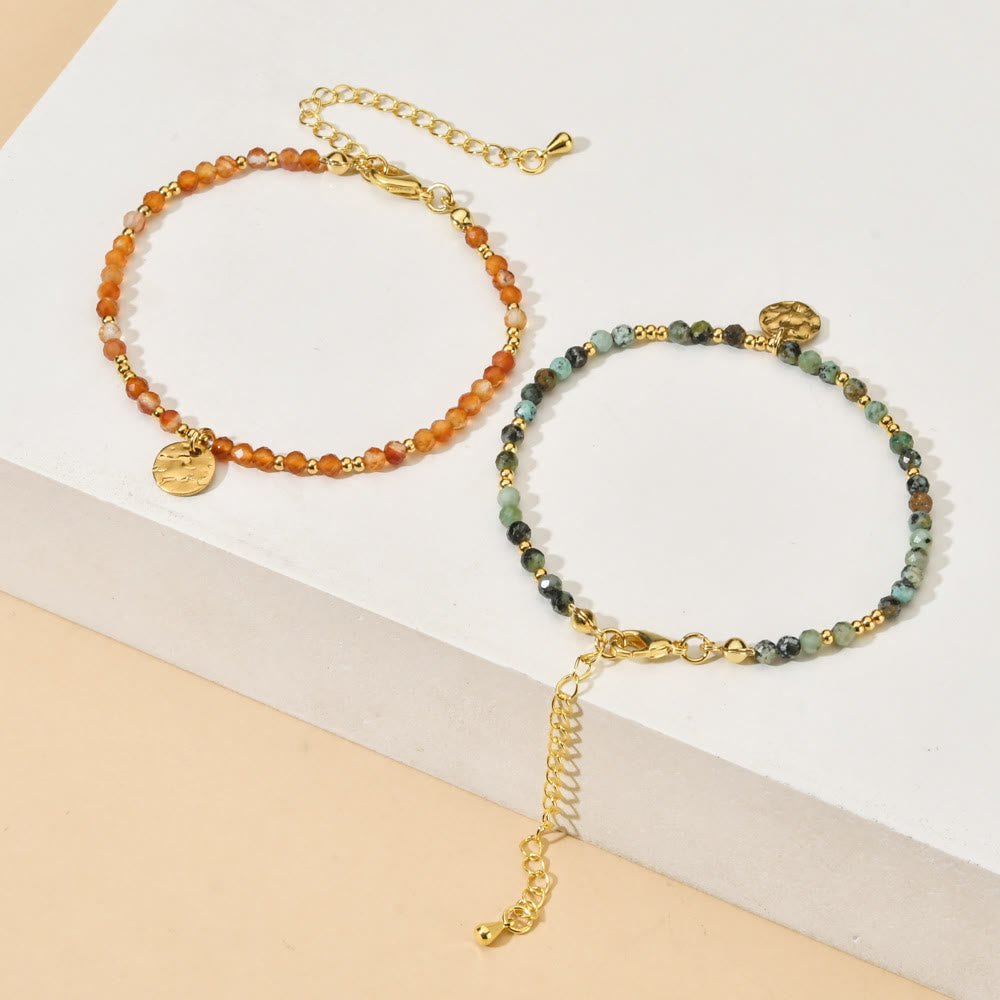 Olivenorma Fortune Biscuit Armband mit natürlichen Mini-Perlen und Edelsteinen, verstellbar - image 24