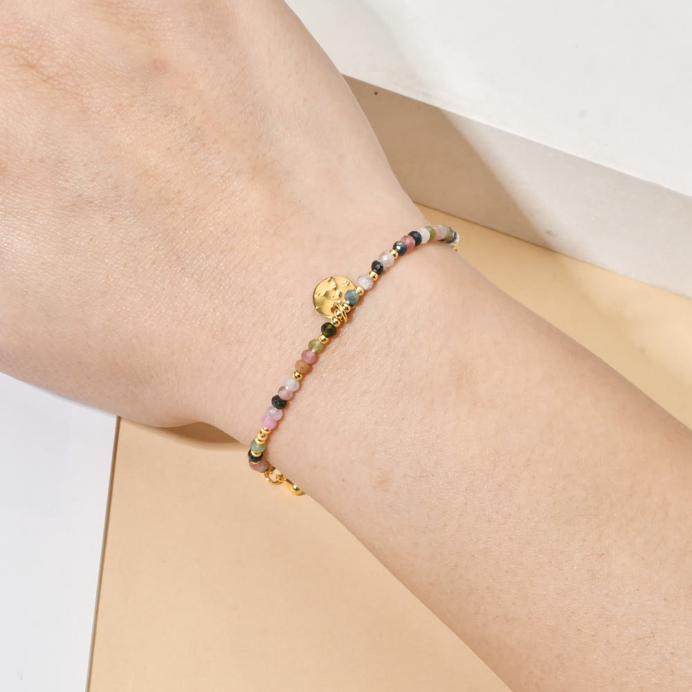 Olivenorma Fortune Biscuit Armband mit natürlichen Mini-Perlen und Edelsteinen, verstellbar - image 21