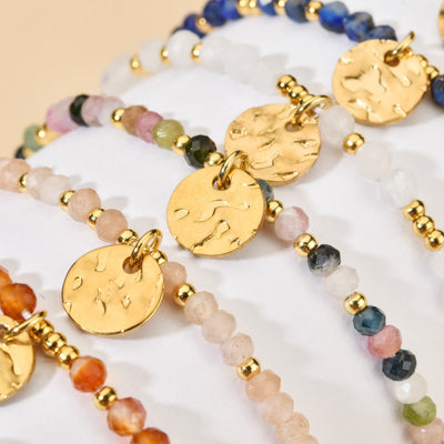 Olivenorma Fortune Biscuit Armband mit natürlichen Mini-Perlen und Edelsteinen, verstellbar - image 22