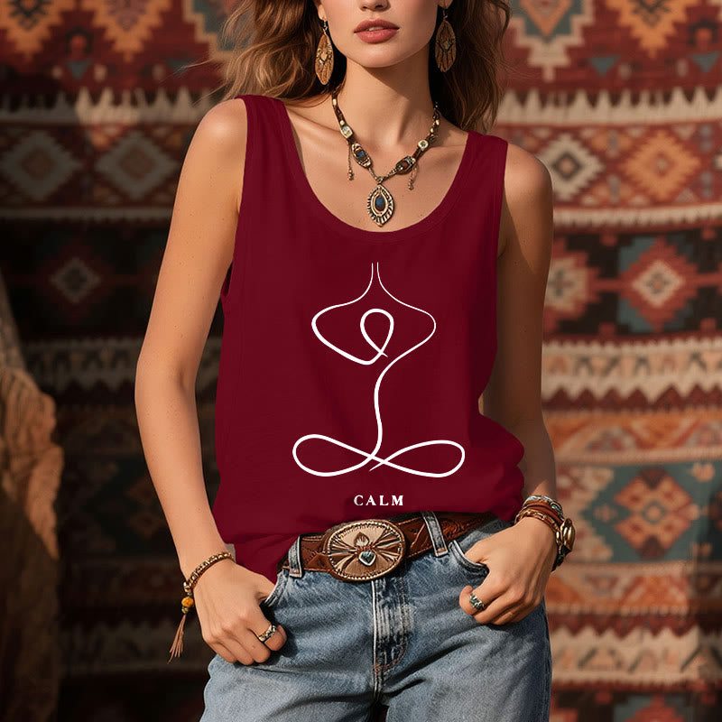 Olivenorma "CALM" & "BREATH" Yoga Tee Spirituelles Tank Top - image 10