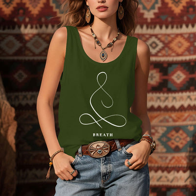 Olivenorma "CALM" & "BREATH" Yoga Tee Spirituelles Tank Top - image 22