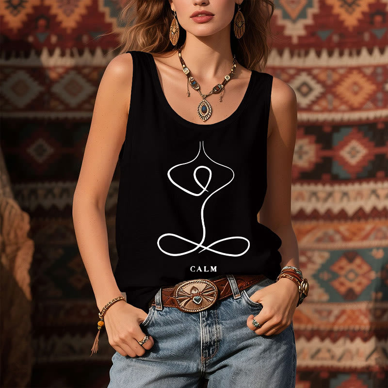 Olivenorma "CALM" & "BREATH" Yoga Tee Spirituelles Tank Top - image 5